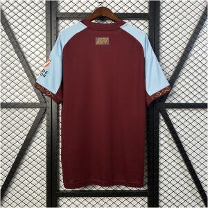Mens Aston Villa Home Jersey 2024/25 rear view showing claret back panel and golden 1874 anniversary mark