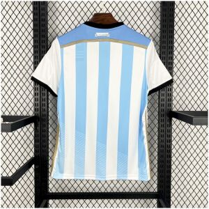 Mens World Cup Argentina Retro Home Jersey 2014 back view detail