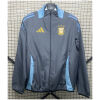 Mens Argentina Blue Windbreaker 2025 slate grey jacket front view on wire rack with sky-blue panels and three-star gold AFA crest