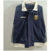 Mens Argentina Blue Windbreaker 2025 navy blue coach jacket front view with cream spread collar, snap placket, and gold AFA crest