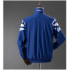 Mens Argentina Blue Windbreaker 2025 royal blue jacket rear view on mannequin with white adidas embroidery on collar nape