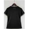 Womens World Cup Brazil all black Jersey 2022 Womens World Cup Brazil all black Jersey 2022 tailored black shirt rear view showing contoured fit and silver arched nape stars