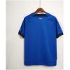 Mens Italy Home Jersey 2022 Mens Italy Home Jersey 2022 royal blue shirt rear view with navy neck insert and tricolor ITALIA lettering