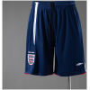 Mens England World Cup Retro Home Shorts 2006 navy blue shorts front view with Three Lions crest and white hip stripe