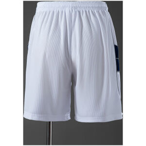 Mens Manchester United Retro Away Shorts 1999/00 white shorts rear view with gathered elastic waistband and piping