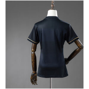Womens Flamengo Black Special Edition Jersey 2025/26 black shirt back view showing tailored women's fit and gold cuff trim