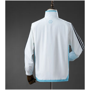 Mens Argentina White & Blue Retro Windbreaker 2005 rear view showing clean white back and Teamgeist emblem
