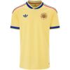 Mens Curaçao Away Jersey 2026 pastel yellow shirt front view with blue collar and circular FFK crest