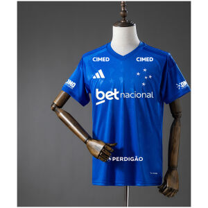 Mens Cruzeiro Home Jersey 2026/27 royal blue shirt front view with Southern Cross stars and bet nacional sponsor
