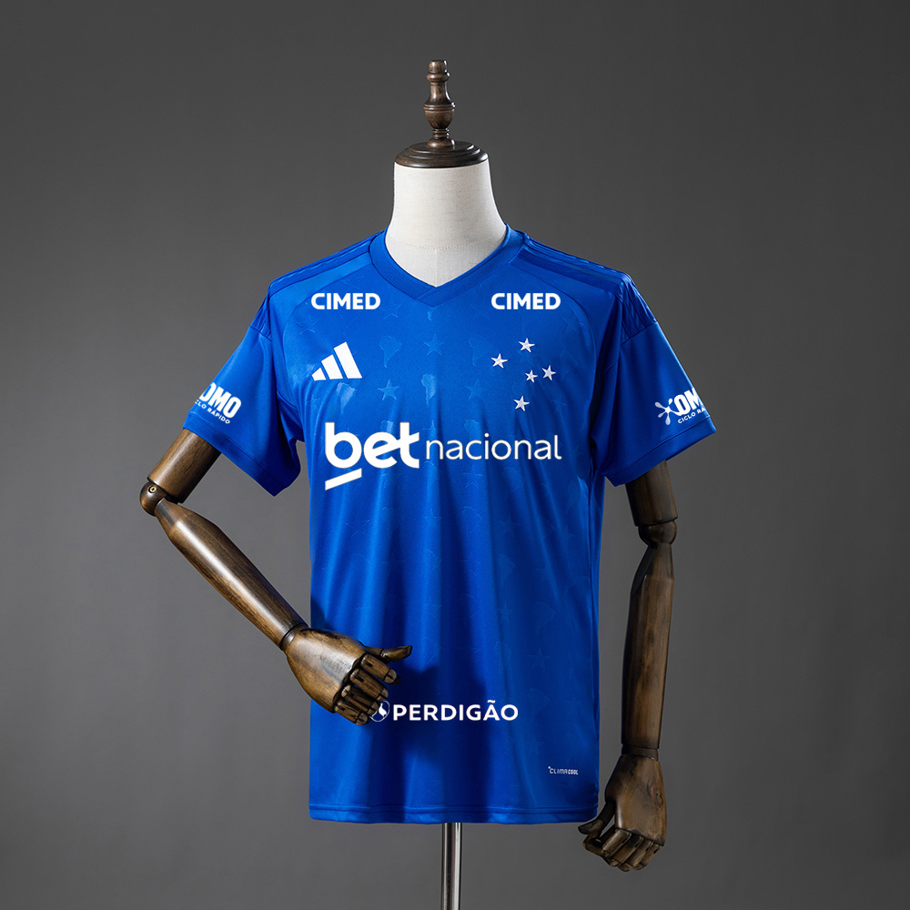 Mens Cruzeiro Home Jersey 2026/27 Mens Cruzeiro Home Jersey 2026/27 royal blue shirt front view with Southern Cross stars and bet nacional sponsor