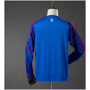 Mens Club Universidad de Chile Long Sleeve Home Jersey 2026 rear view showing Chuncho owl neck emblem and long sleeves