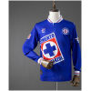 Mens Cruz Azul Retro Long Sleeve Home Jersey 1998 front view in royal blue featuring Cemento Cruz Azul sponsor