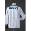Mens Cruz Azul Retro Long Sleeve Away Jersey 1998 Mens Cruz Azul Retro Long Sleeve Away Jersey 1998 rear view in white showing long sleeves and blue rectangular Pepsi panel