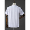 Mens Aston Villa FC Terrace Icons Jersey 2026 Mens Aston Villa FC Terrace Icons Jersey 2026 back view showing continuous vertical claret pinstripes on white body