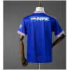 Mens Cruz Azul Retro Home Jersey 1998 Mens Cruz Azul Retro Home Jersey 1998 rear view in blue showing jacquard watermark pattern and upper back Pepsi panel