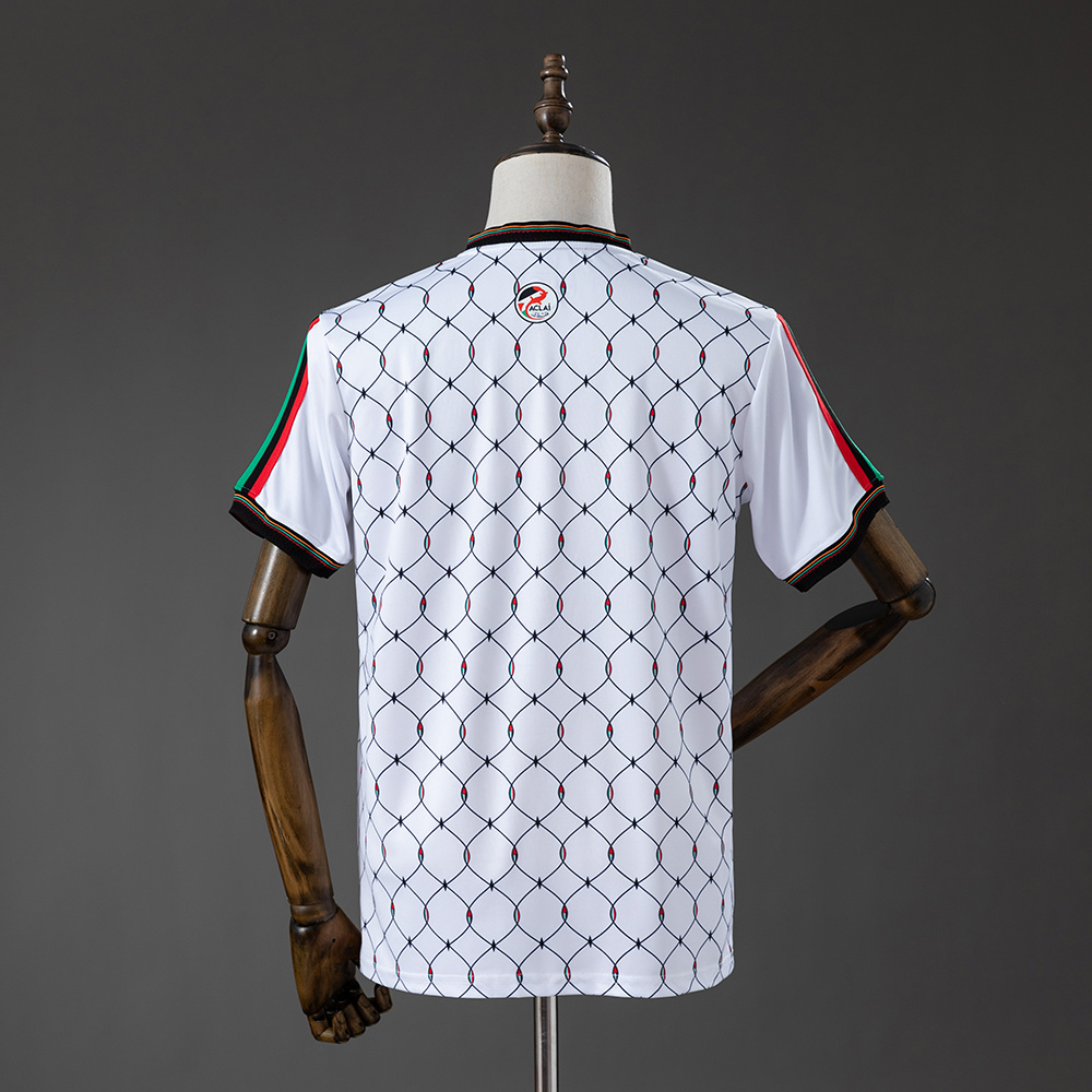 Mens Bohemian FC Away Jersey 2026/27 Mens Bohemian FC Away Jersey 2026/27 rear view showing continuous keffiyeh print and ACLAÍ neck emblem