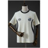 Front view of the Mens Santos Beige Size Training Kit Jersey 2026/27 showing black crew collar and side panels