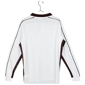 Mens St. Pauli Retro Long Sleeve Home Jersey 1999/20 white back view with brown trim
