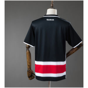 Mens Santa Cruz Home Jersey 2026/27 black back view with tricolor lower hem