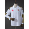 Mens Internacional Long Sleeve Away Jersey 2026/27 front view in white with gold stripes and red SCI crest