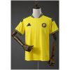 Front view of Mens Al Nassr Ronaldo Home Jersey 2026/27 in yellow with geometric trim and crest