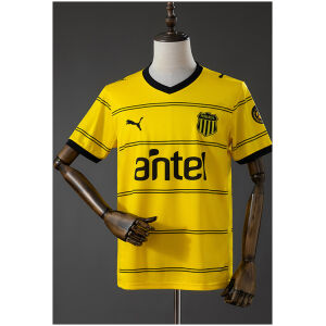 Front view of Mens Club Atlético Peñarol Away Jersey 2026/27 in yellow with black pinstripes