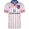 Mens Chelsea Retro Away Jersey 1992/94 front view in white with red pinstripes, blue lace collar and Commodore logo