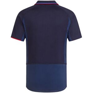 Mens Barcelona Retro Third Jersey 2002/03 rear view showing tipped polo collar and navy raglan panelling
