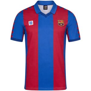 Mens Barcelona Retro Home Jersey 1980/82 front view showing classic polo collar, Meyba chest logo and FCB crest