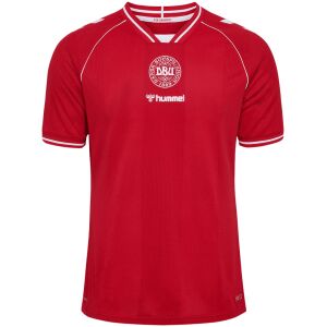 Front view of Mens Denmark Home Jersey 2026 with central DBU crest and red jacquard body