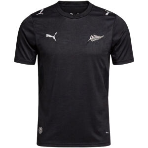Front view of Mens New Zealand Home Jersey 2026 featuring blackout design and Silver Fern