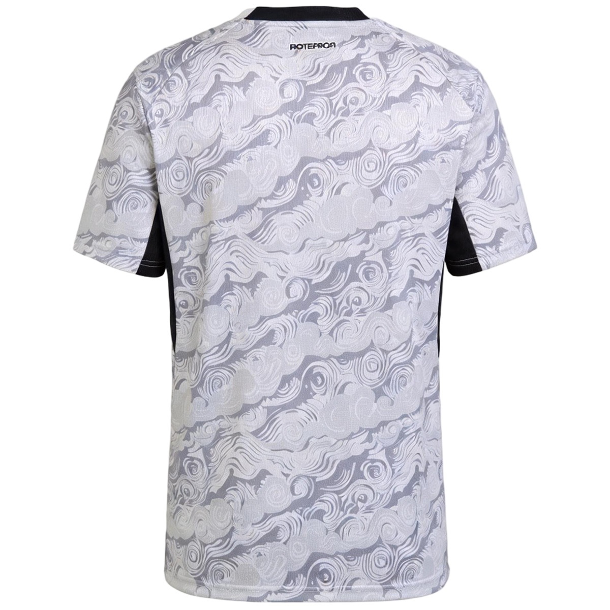Mens New Zealand Away Jersey 2026 Rear view of Mens New Zealand Away Jersey 2026 with AOTEAROA neck print and wave graphics