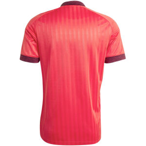 Mens Olympique Lyonnais Away Jersey 2026/27 back view showing vertical pinstripes and damask collar