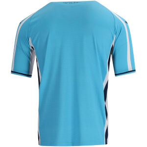 Rear view of Mens Honduras Away Jersey 2026 showing solid sky blue mesh back