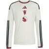 Mens Manchester United Long Sleeve Third Jersey 2026/27 ecru shirt front view with stacked Red Devil crest