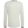 Mens Manchester United Long Sleeve Third Jersey 2026/27 ecru shirt back view with long sleeves and neck label