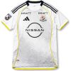 Mens Yokohama F.Marinos Away Jersey 2026/27 white shirt front view with grey dot wave graphic and NISSAN logo