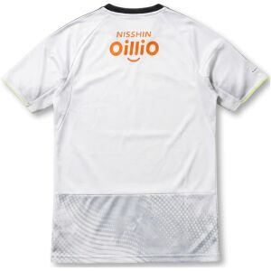 Mens Yokohama F.Marinos Away Jersey 2026/27 white shirt back view with orange NISSHIN OilliO sponsor