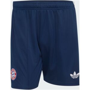 Mens Bayern Munich Away Shorts 2026/27 Mens Bayern Munich Away Shorts 2026/27 navy shorts front view with retro Bayern crest and Trefoil logo