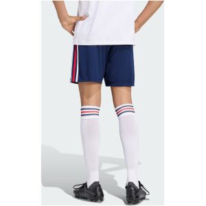 Mens Bayern Munich Away Shorts 2026/27 navy shorts rear view showing red and white side stripes