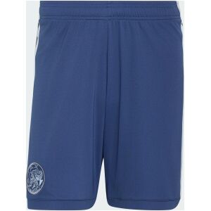 Mens Ajax Third Shorts 2026/27 slate navy shorts front view with white side stripes and retro Ajax crest