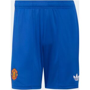 Mens Manchester United Away Shorts 2026/27 royal blue shorts front view with club crest and Trefoil logo