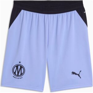 Mens Marseille Third Shorts 2026/27 periwinkle blue shorts front view with black OM crest and Puma Cat