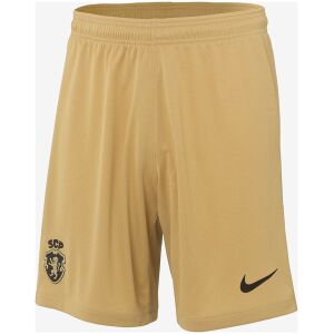 Mens Sporting CP Away Shorts 2026/27 front view in gold with black crest