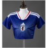 Womens Japan Style Home Crop Top 2026 front view in blue with radiating soundwaves and JFA crest