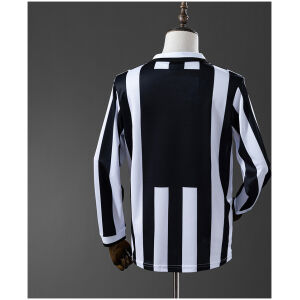 Mens Juventus Retro Long Sleeve Home Jersey 1995/97 rear view showing authentic team styling