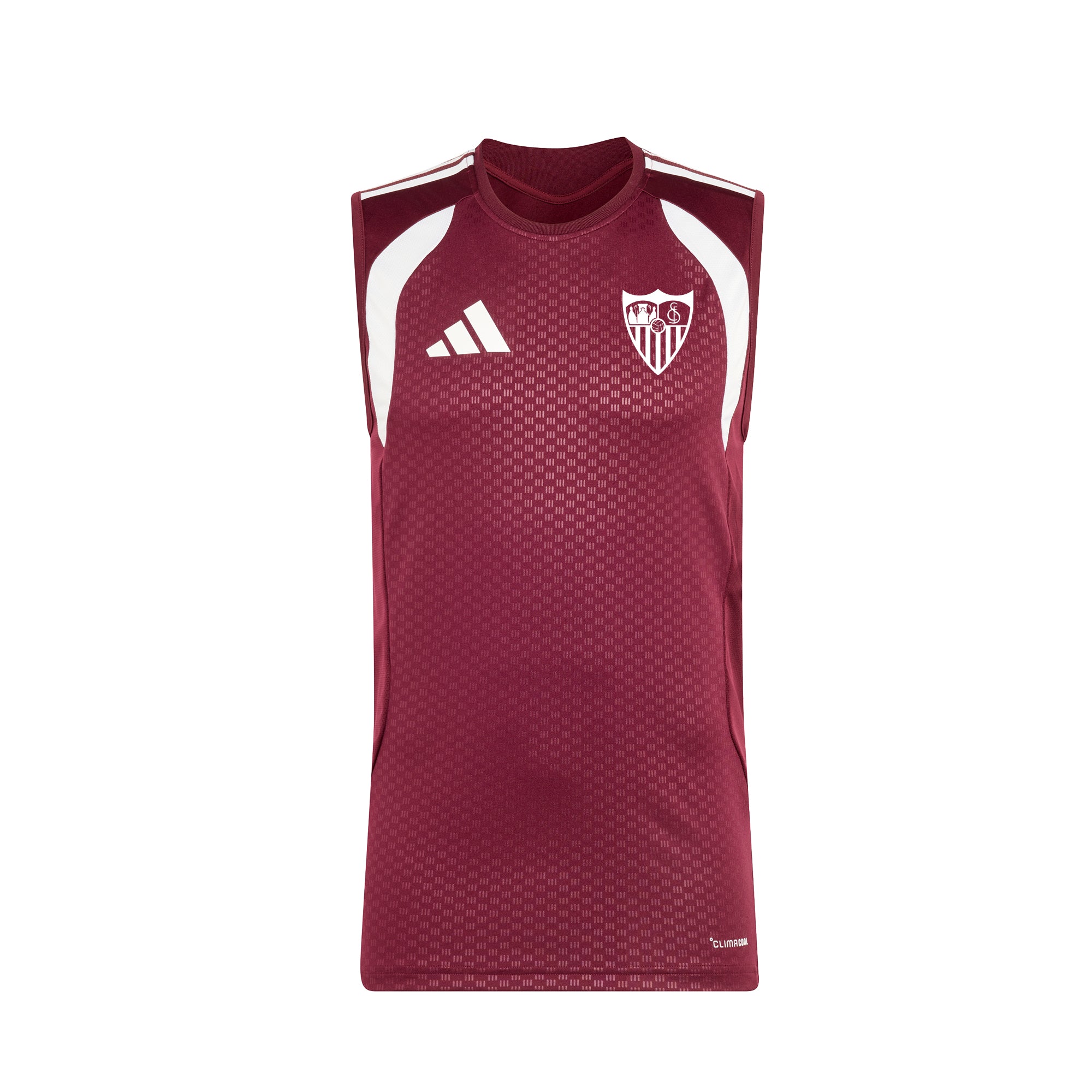 Mens Sevilla Burgundy Sleeveless Training Jersey 2026/27 Mens Sevilla Burgundy Sleeveless Training Jersey 2026/27