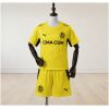 Kids Olympique Marseille Yellow Goalkeeper Kit 2026/27 front view with yellow shorts