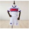 Kids Paris Saint-Germain White Pre-Match Kit 2026/27 front view with two gold stars
