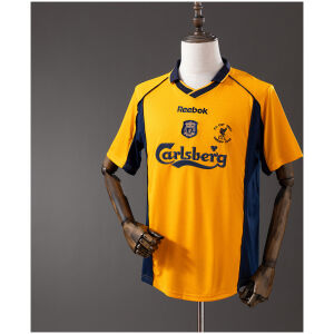 Mens Liverpool Retro Away Jersey 2000/01 front view on mannequin